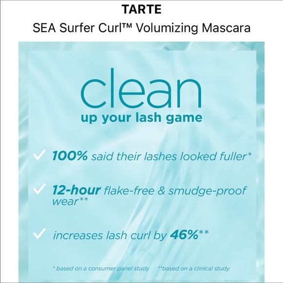 🔥 4/$20 TARTE Sea Surfer Curl Volumizing Mascara NWT - Picture 6 of 8
